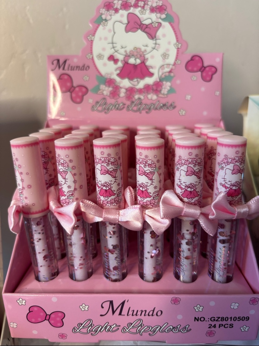 Sanrio Hello Kitty Pink Glitter Lip Gloss -2 each